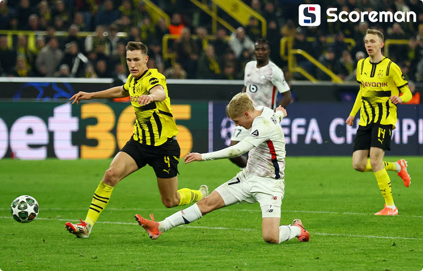 도르트문트, 릴과 1-1 무승부